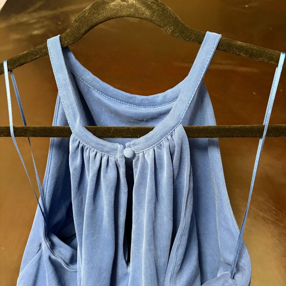 SIGRID OLSEN Royal Blue Halter Swing Mini Dress Internal Bra sz. XL - Picture 9 of 12